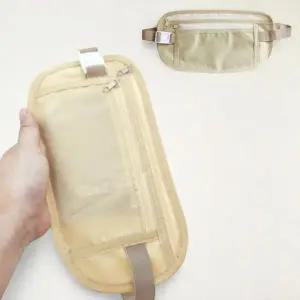 [콩심팥심]여행용 힙색 소매치기 방지 슬림 복대 베이지 1P 파우치