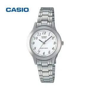 카시오 LTP-1128A-7B 빈티지 여성 아날로그 메탈 손목 시계