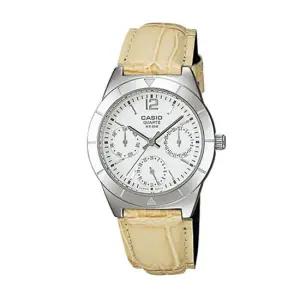 카시오 LTP-2069L-7A1 여성 아날로그 가죽 손목 시계