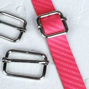 가방끈 부자재 끈조절 클립 실버 20mm 2P 줄이기 왈자