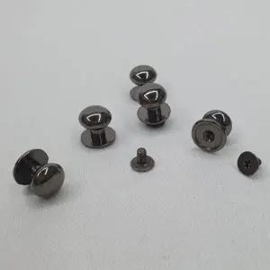 가죽 공예 부자재 단추 솔트 레지 흑니켈 10mm 5P 리지 가방 가죽공에