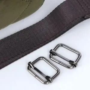 가방끈 부자재 끈조절 클립 흑니켈 25mm 2P 줄이기 왈자