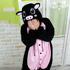 사계절 동물잠옷 돼지 (블랙) / 복돼지