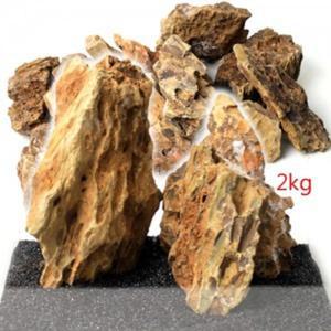 [당일배송] 황호석 2kg [자연수석/조경석/수조장식]/수족관용품 어항장식 레이아웃 장식품 수족관돌