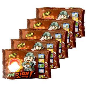 박상병 붙이는핫팩 50매 배 허리 어깨 찜질 등산 캠핑 핫팩