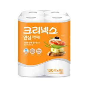 크리넥스 안심 키친타올 130매 4롤