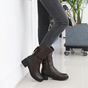 [제이슈] [퍼안감] 천연소가죽 로베티 하프부츠 4cm굽