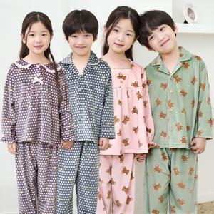 어린이 아기 유아 주니어 수면 잠옷 밍크 바지 조끼
