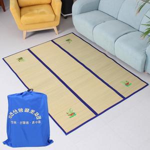 보료3단 접이식 왕골돗자리(140-190)+커버 제사돗자리