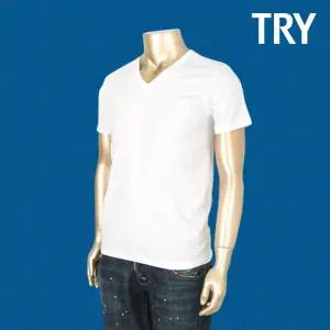 [트라이] 남성 브이넥 반팔 티셔츠 3매입