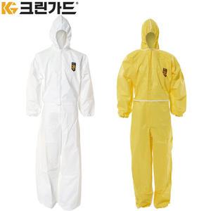 유한킴벌리 크린가드 A40 흰색 원피스 보호복/방진복/작업복