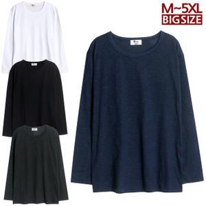 MD.20수라운드긴팔티셔츠 무지 빅사이즈 남자 남성