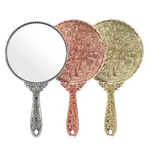 엔티크 원형 공주 손 거울 (대)