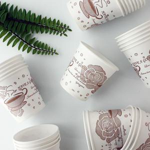 [샤이닝홈]라온 일회용 종이컵 6.5온스 2000개 장미인쇄