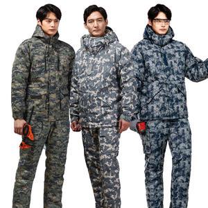 패딩 작업복 상하분리형 밀리터리 얼룩무늬 상의 하의