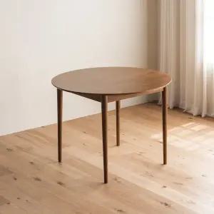 [레트로하우스] 라떼 원목 원형테이블(1000)