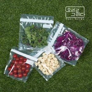 요리를그리다 다용도 스탠딩 지퍼백 250ML+400ML+700ML+1000ML 각10매 식품용