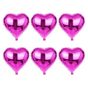 하트 호일 은박 풍선 (핫핑크_소)6개