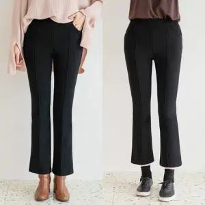 [그로우앤더] 트윈 핀턱 키큰키작 기모본딩 부츠컷 팬츠