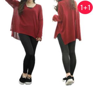 2장세트 빅사이즈 F~7XL 키별맞춤 면스판 레깅스 데일리 사계절 8/10부 쫄바지 아담 베이직 밴딩 실내복