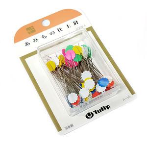 일제 낙엽핀 낙엽시침핀 납작핀 얇은 플라워 튤립시침핀 100ea