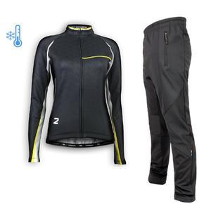 [세컨윈드] 겨울 기모 여성 3D박스+통바지 자전거옷 자전거의류
