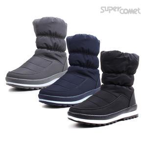 슈퍼카미트 여성 겨울 경량 지퍼 키높이 논슬립 방한 털 패딩 부츠 WT58