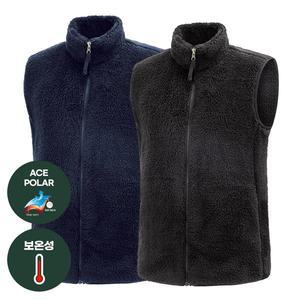 [콜핑] 남성 보아털 후리스 플리스 집업 조끼