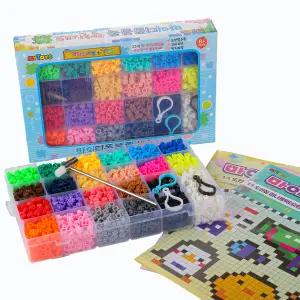 MYTOYS 마이디폼블록 꽉찬 22색 세트 8mm 3050p 도안 2권 열쇠고리 3p 망치