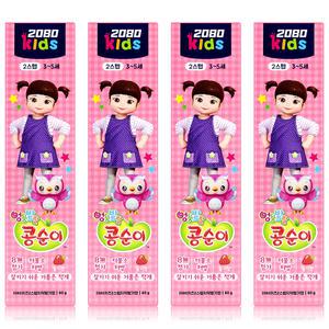 2080 키즈 치약 2단계 딸기 80g x 4개 (3-5세)