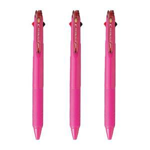 미쯔비시 제트스트림, 3색 볼펜 0.38mm, 로즈핑크, 3개