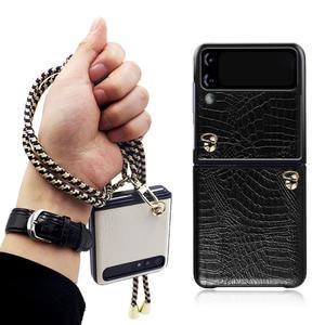 갤럭시 Z플립 4 3 2 1 악어 스트랩 케이스 목걸이 크로커 가죽 목줄 어깨끈 폰스트랩 제트 지플립 커버