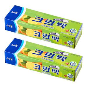 크린랩 위생팩 크린백 30x45cm 100매 2개/위생백 대형 일회용 위생팩