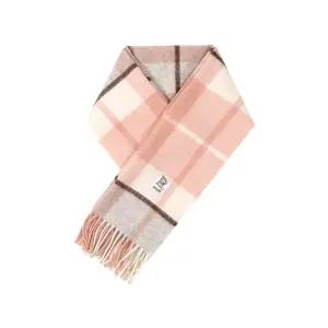 갤러리아 RECLOW LAND 캐시미어 100% 체크 머플러 핑크