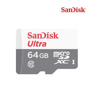 샌디스크 울트라 MicroSDHC/XC 64GB Class10 U1 마이크로SD 카메라 블랙박스 메모리 카드 64기가