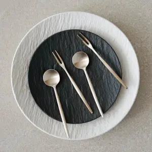 [롯데백화점]놋담 [백화점 선물포장] 유기 양식 티스푼 티포크 4P세트