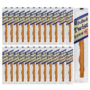 네츄럴이엑스 강아지 건조간식 황태츄꽈배기S, 25입, 1개