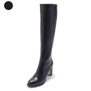[갤러리아] 세라 여성 소가죽 라인 통굽 롱 부츠힐 S18L508 검정 7CM