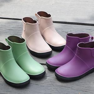발목 여성용 여자신발 여자장화 레인부츠 장화 방수 장마철 4컬러 패션 농장 무광 텃밭 작업화 작업화