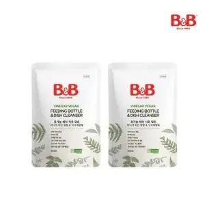 [비앤비]비건 유아 젖병&식기 세정제 500ml 리필형 X2개