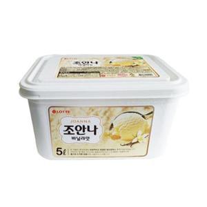 조안나 바닐라맛 5L 1통 떠먹는 아이스크림 대용량 업소용 까페 식당 아포가토 와플 크로플 브레드