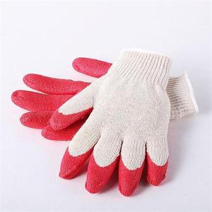 반코팅 면장갑 100켤레 적색 택배 포장 노가다 작업 안전 목장갑 국내산 국산 여름 면