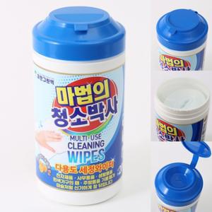 매직 크리너 세정 물티슈 200매 다용도 와이퍼 마법의 청소 박사 찌든때