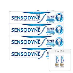 센소다인 리페어&프로텍트 100g, 4개 + 증정(멀티케어 치약, 18g, 1개)