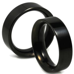 [타티아스]T-113 CO 블랙 티타늄 커플링 반지, 이니셜 무료, 무료배송, 맞춤제작, 평생 A/S