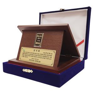 [골드초이스] 순금 골드바 감사패 37.5g(10돈,한냥) 부모님감사패 퇴직기념패 순금상패 선물