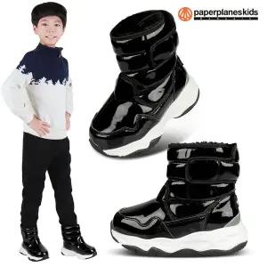 [페이퍼플레인키즈]PK8222 어린이 방한 패딩 부츠 아동 키즈 유아 방한화 여아 남아 털 신발 주니어 스...