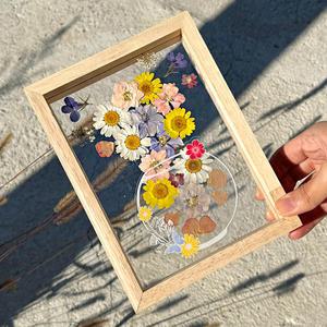 [문구티쳐] 토단 원목 플라워 투명 액자 만들기 1인세트 4종 택1 DIY 압화액자 압화만들기