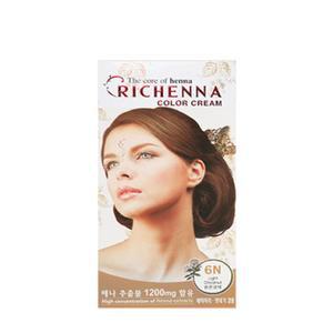[리체나] 리체나 칼라크림 6N 밝은갈색 염색약 헤나 새치커버 멋내기_PSD