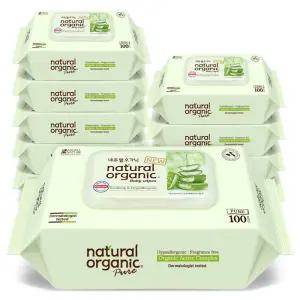 (C) 아기물티슈 퓨어 플레인 스마트캡형100매[10팩]